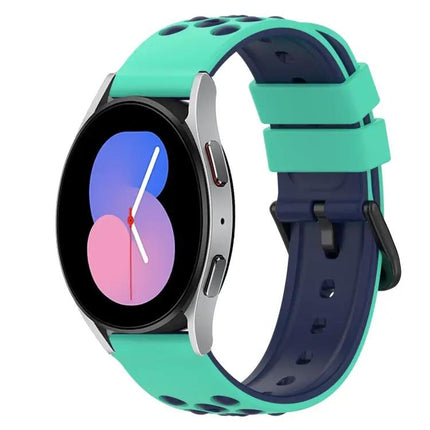 22mm Two Tone Silicone Band Samsung Galaxy Watch 44mm 42mm