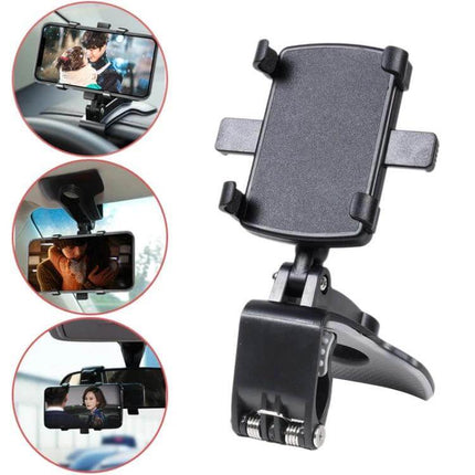 Multifunction Car Phone Holder For 3 To 7 Inch Phones, ABS padded mount for hands-free navigation, calls and video in car or home