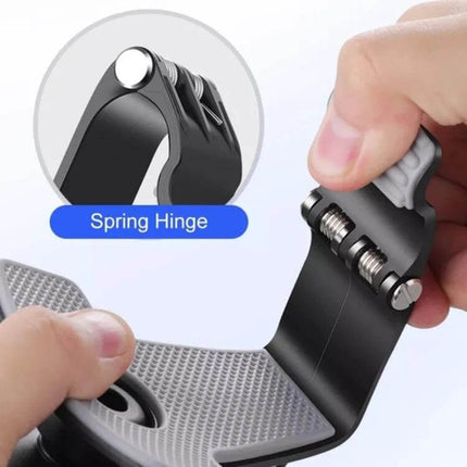 Multifunction Car Phone Holder For 3 To 7 Inch Phones with spring hinge and padded ABS surface for secure, scratch-free car mounting and hands-free use