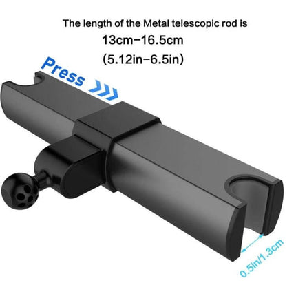 Universal Car Back Seat Tablet Mount For 4.7-9.4in Tablets black ABS adjustable telescopic rod 13–16.5cm headrest grip for rear-seat viewing