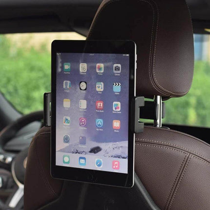 Universal Car Back Seat Tablet Mount For 4.7-9.4in Tablets - Black ABS headrest tablet holder for rear-seat entertainment