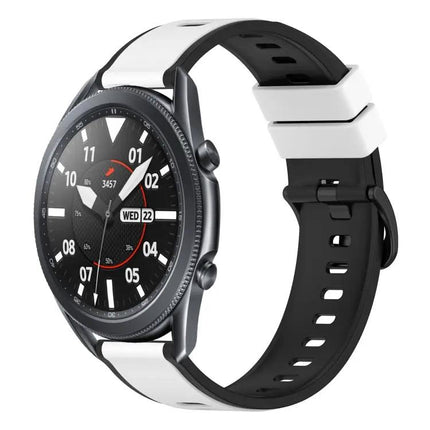 22mm Two-Tone Silicone Watch Band For Galaxy Watch 45/46mm