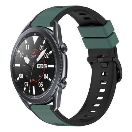 22mm Two-Tone Silicone Watch Band For Galaxy Watch 45/46mm