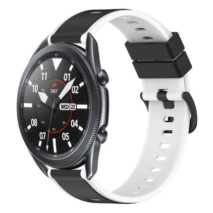 22mm Two-Tone Silicone Watch Band For Galaxy Watch 45/46mm