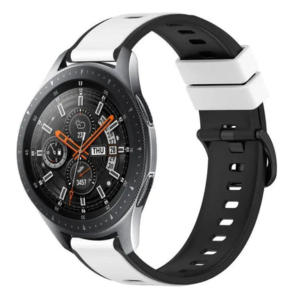22mm Two-Tone Silicone Watch Band For Galaxy Watch 45/46mm