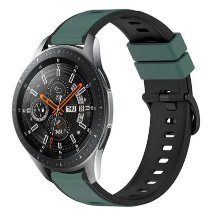 22mm Two-Tone Silicone Watch Band For Galaxy Watch 45/46mm