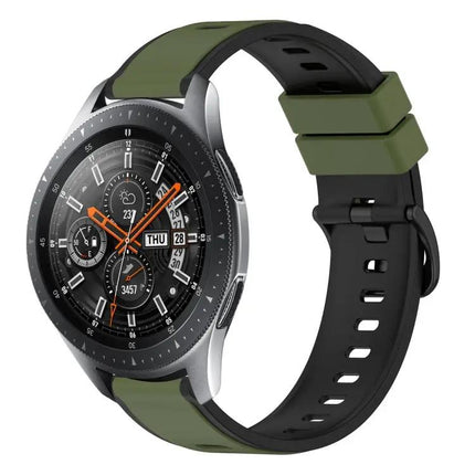 22mm Two-Tone Silicone Watch Band For Galaxy Watch 45/46mm