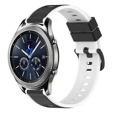 22mm Two-Tone Silicone Watch Band For Samsung Gear S3