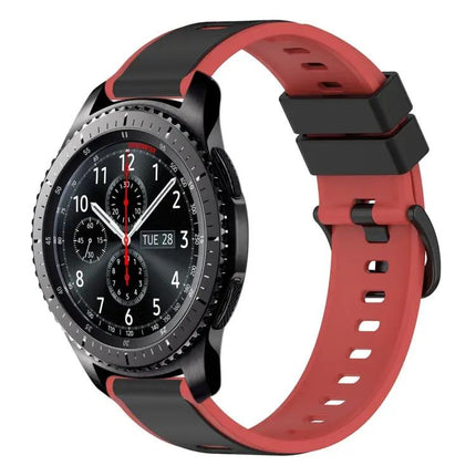 22mm Two-Tone Silicone Watch Band For Samsung Gear S3