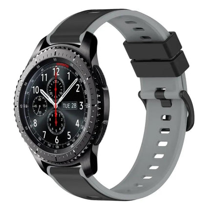 22mm Two-Tone Silicone Watch Band For Samsung Gear S3
