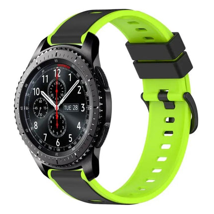 22mm Two-Tone Silicone Watch Band For Samsung Gear S3