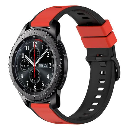 22mm Two-Tone Silicone Watch Band For Samsung Gear S3
