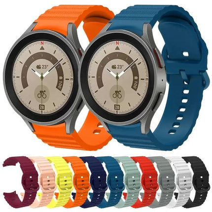 Silicone Dotted Wave Watch Band For Galaxy Watch 4/5Pro
