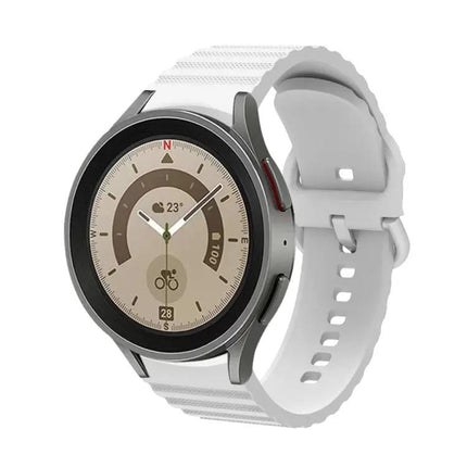 Silicone Dotted Wave Watch Band For Galaxy Watch 4/5Pro