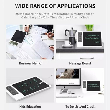 10-Inch Electronic Writing Board for Calendar and Daily Notes — reusable LCD memo board for reminders, time, weather and pressure-sensitive handwriting