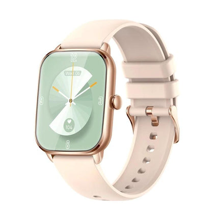 KT65 Smart Watch for Monitoring Health in Daily Life - rose gold smartwatch showing heart rate and sleep tracking, everyday health monitoring on wrist