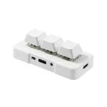MK321BT Custom 3-Key Programmable Keypad for Gaming and Office Use compact white 3-key USB programmable keypad for macros and shortcuts