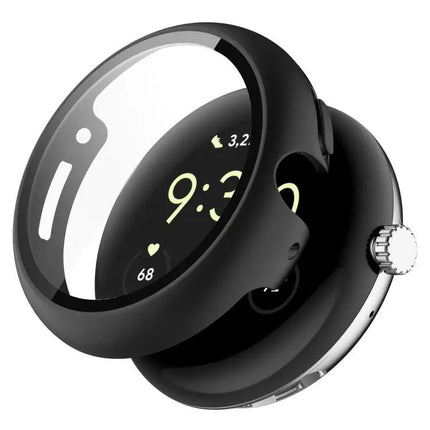 Pixel Watch Tempered Glass PC Full-Coverage Screen Case