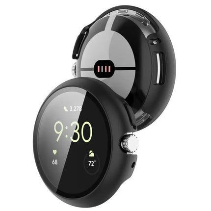 Pixel Watch Tempered Glass PC Full-Coverage Screen Case