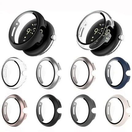 Pixel Watch Tempered Glass PC Full-Coverage Screen Case