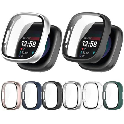 PC Toughened Film Integrated Case For Fitbit Versa 4 Sense 2