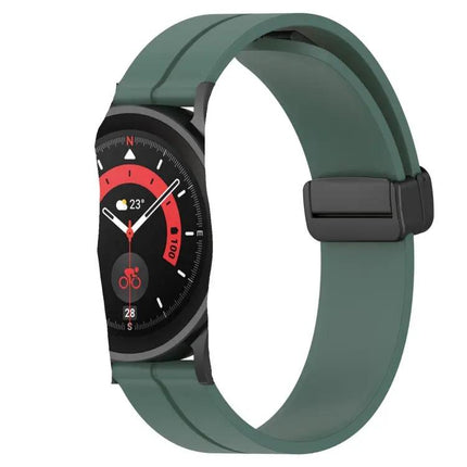 20mm Silicone Magnetic Clasp Band For Samsung 44mm 42mm