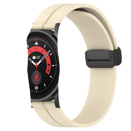 20mm Silicone Magnetic Clasp Band For Samsung 44mm 42mm