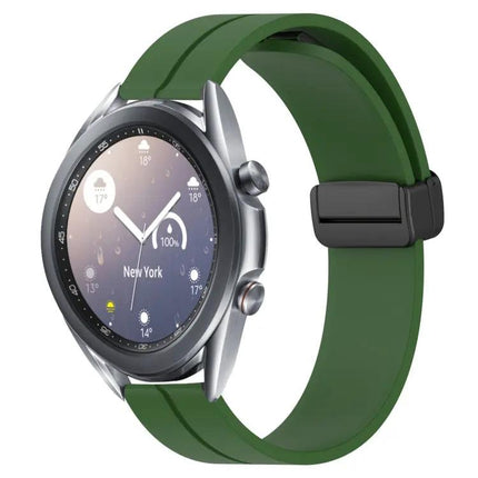 22mm Silicone Magnetic Clasp Band For Galaxy Watch 45/46mm