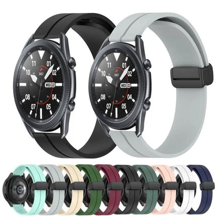 22mm Silicone Magnetic Clasp Band For Galaxy Watch 45/46mm