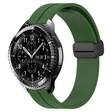 22mm Silicone Watch Band Magnetic Clasp for Samsung Gear S3
