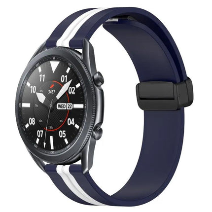 22mm Silicone Watch Band Magnetic Clasp For Samsung 45/46mm