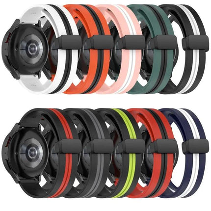 22mm Silicone Watch Band Magnetic Clasp For Samsung 45/46mm
