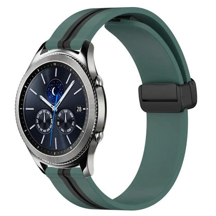 22mm Silicone Watch Band Magnetic Clasp Compatible Gear S3