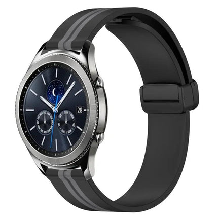 22mm Silicone Watch Band Magnetic Clasp Compatible Gear S3