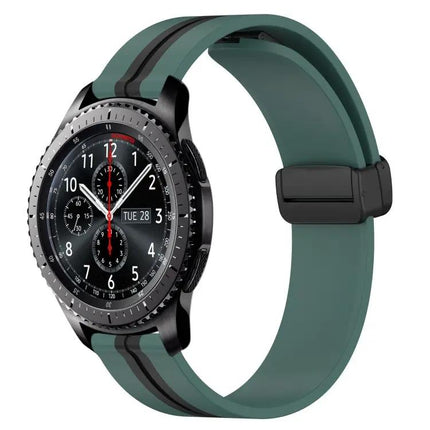 22mm Silicone Watch Band Magnetic Clasp Compatible Gear S3