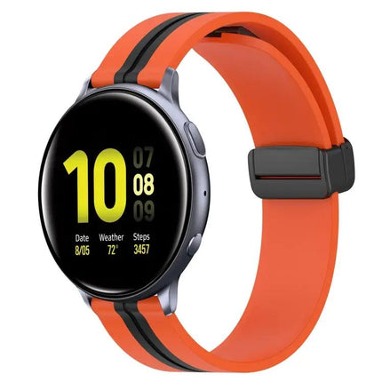 20mm Silicone Magnetic Clasp Watch Band For Galaxy 40/44mm