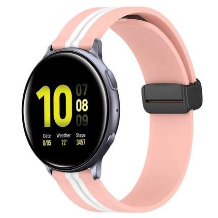 20mm Silicone Magnetic Clasp Watch Band For Galaxy 40/44mm
