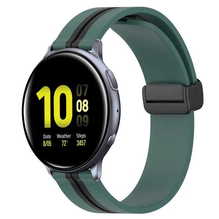 20mm Silicone Magnetic Clasp Watch Band For Galaxy 40/44mm