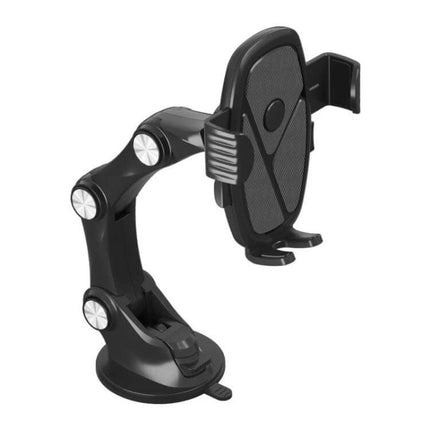 Dashboard Suction Cup Car Phone Holder For Easy GPS Navigation mounted on dashboard with flexible arm and secure clamp for hands-free driving