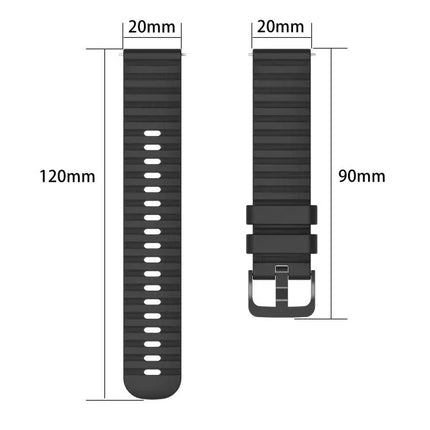 20mm Silicone Watch Band Wavy Dot for Galaxy Watch4 42/46mm