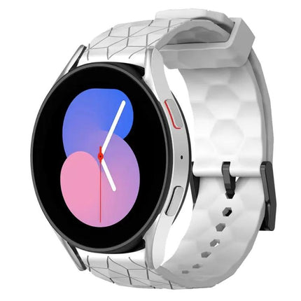 20mm Football Pattern Silicone Watch Band For Galaxy 40/44mm