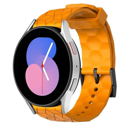 20mm Football Pattern Silicone Watch Band For Galaxy 40/44mm