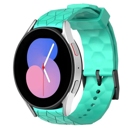 20mm Football Pattern Silicone Watch Band For Galaxy 40/44mm