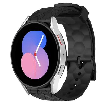 20mm Football Pattern Silicone Watch Band For Galaxy 40/44mm