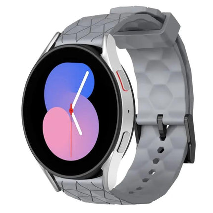 20mm Football Pattern Silicone Watch Band For Galaxy 40/44mm