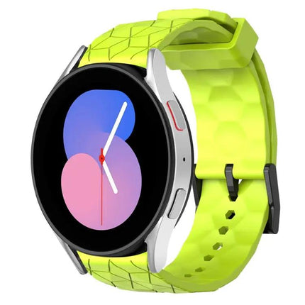 20mm Football Pattern Silicone Watch Band For Galaxy 40/44mm