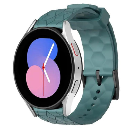 20mm Football Pattern Silicone Watch Band For Galaxy 40/44mm