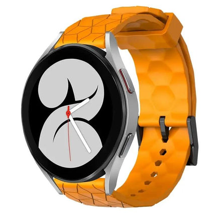 20mm Football Pattern Silicone Watch Band For Galaxy Watch 4