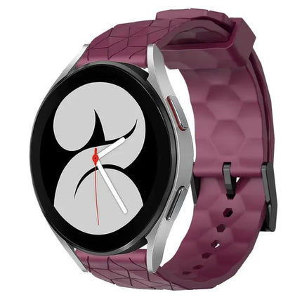 20mm Football Pattern Silicone Watch Band For Galaxy Watch 4