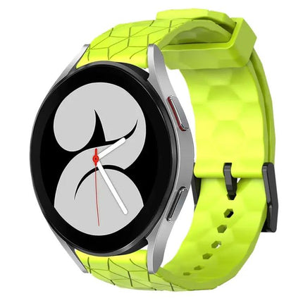 20mm Football Pattern Silicone Watch Band For Galaxy Watch 4